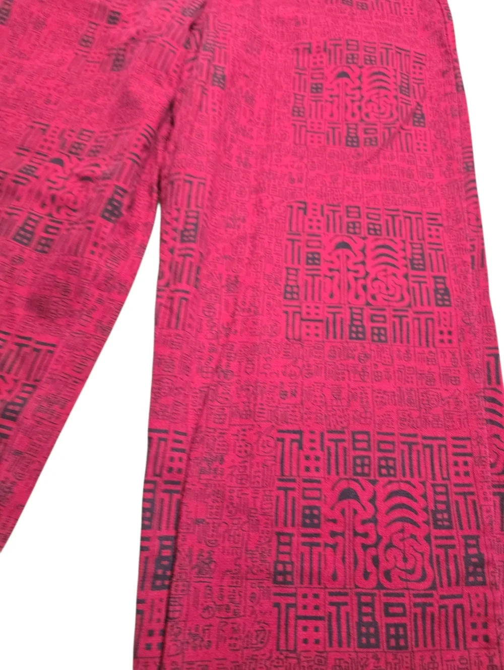 VINTAGE 90s Chico's Tribal‎ Bohemian Straight Leg Pants Size 8/10 Cotton